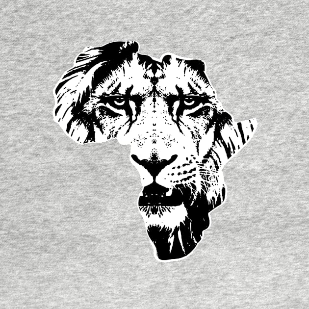 Retro Vintage Lion Face. Cool Zoo Animals Lovers Zoo Keeper Gift Black Live Matter African Pride by teemaniac